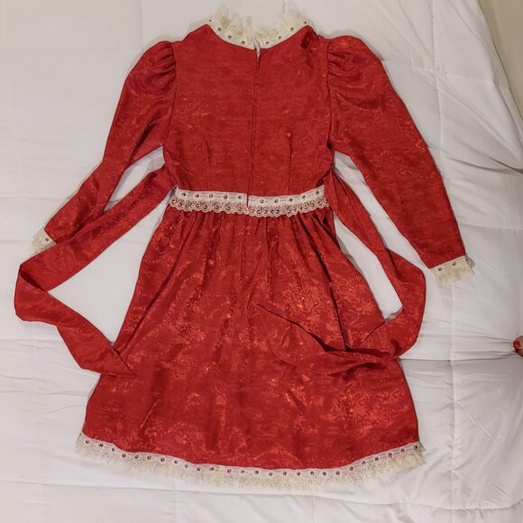 Vintage Pretty Handmade by Granny Laced & Beaded Girl's Christmas Dress - Picture 10 of 10